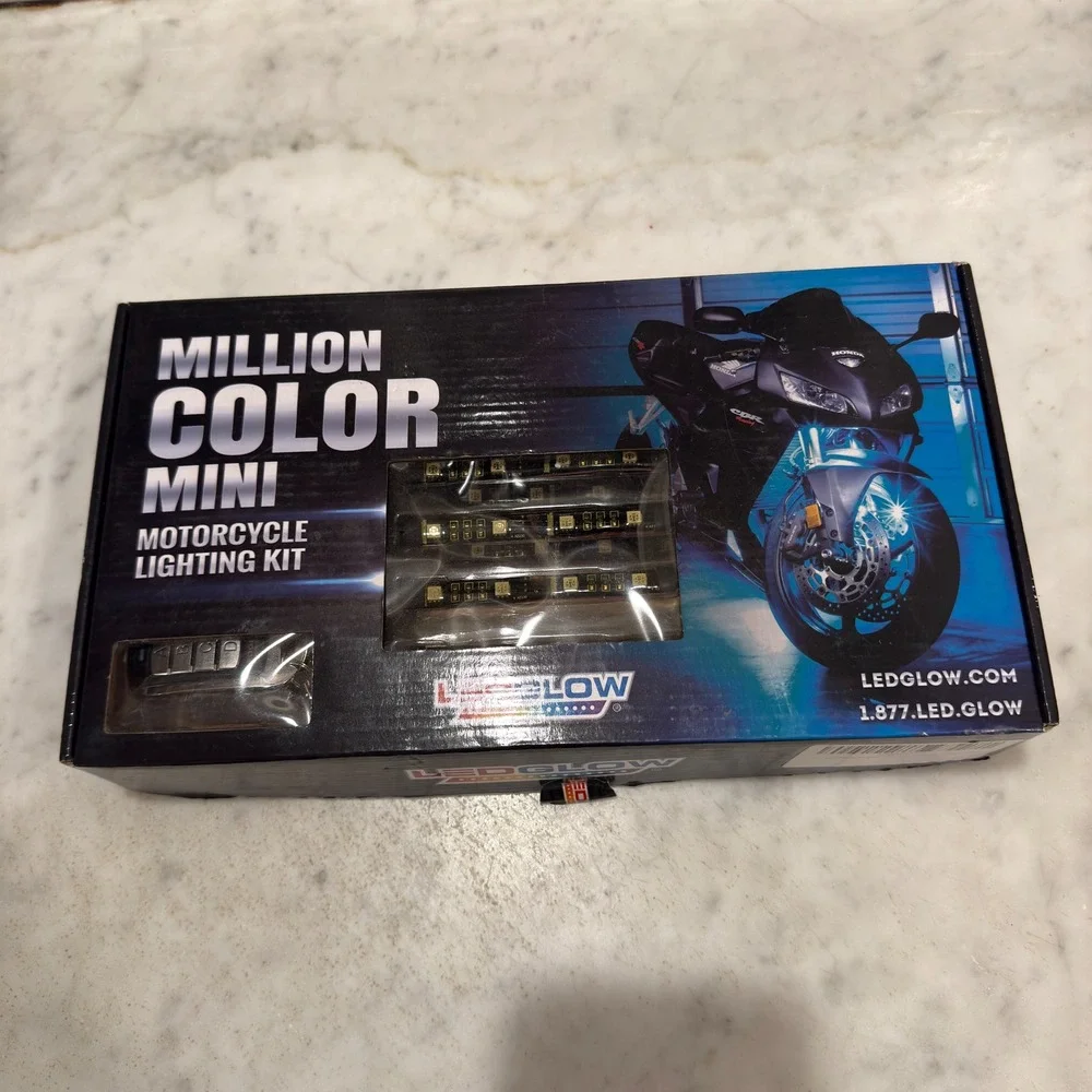 LEDGlow Million Color Mini‎ Motorcycle Lighting Kit 8pc Advanced Remote